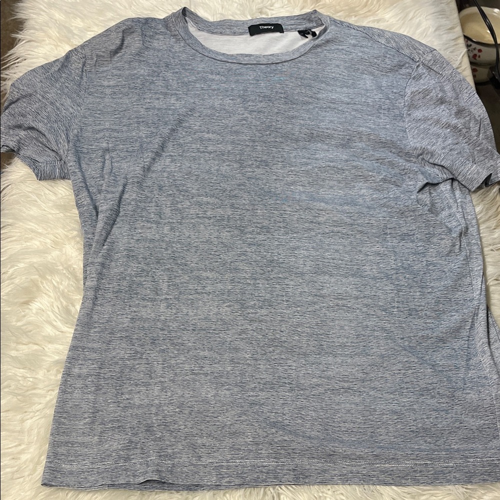 Theory Men's  Gray/blue Short Sleeve Tee
